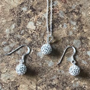 925 sterling silver earring and necklace set